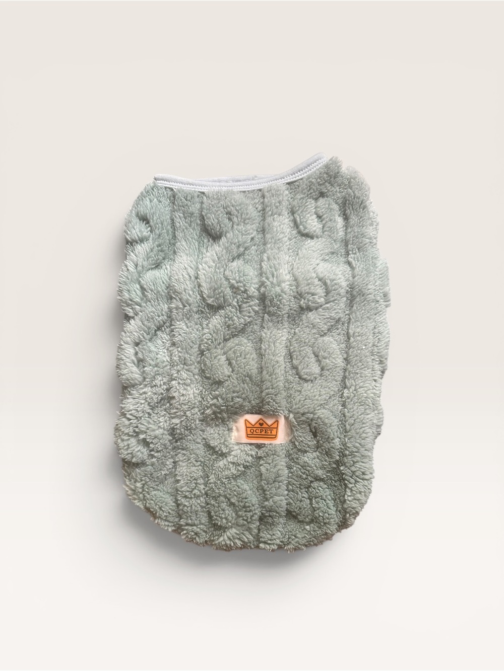 Soft Sherpa Dog Vest in Sage Green